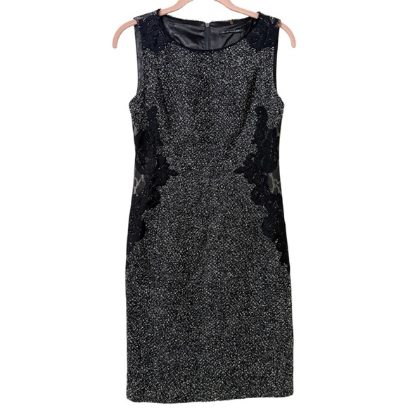 Elie Tahari Sheath Dress Sz 2 Tweed Leopard Print - Picture 1 of 10